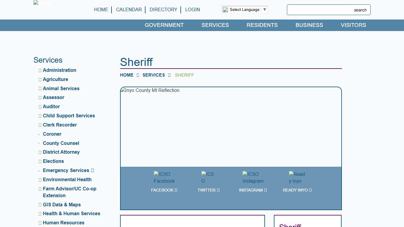 Sheriff | Inyo County California