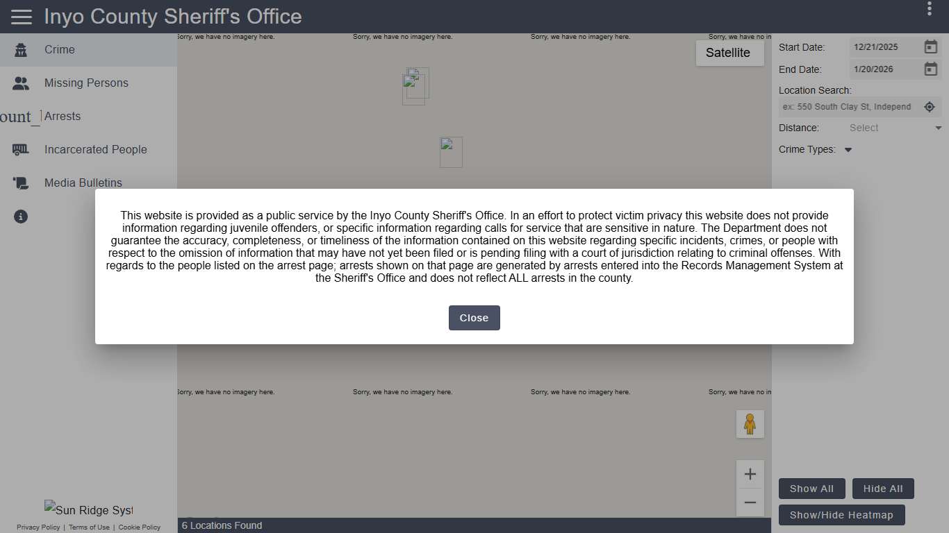 Inyo County Sheriff's Office - Crime